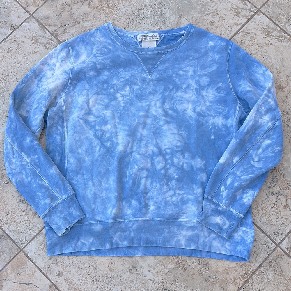 Remi Relief Indigo Tie Dye Special Finish Long Sleeve Sweatshirt Men’s XXL